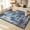 Blue/Gray, variant on 2x6/5x7/8×10/9×12/10×13 Washable Area Rug Modern Geometric Floor Cover Foldable Thin Living Room Bedroom Non Slip Carpet Non-Shedding & Easy Care Mat for Kitchen Dining Room Home Decor