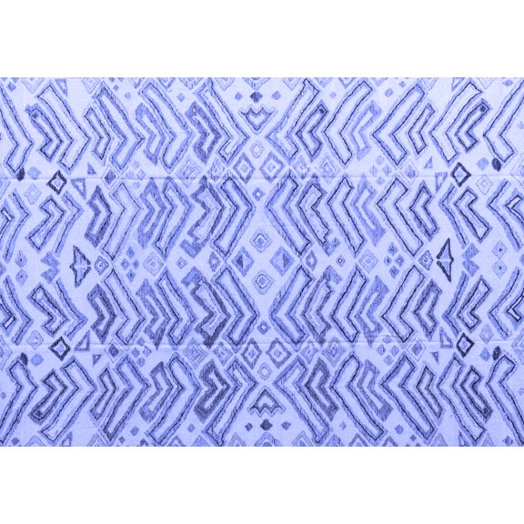 Ahgly Company Indoor Rectangle Abstract Blue Modern Area Rugs, 2' x 3'