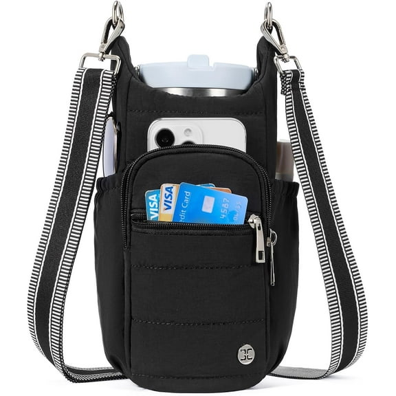 Water Bottle Holder with Strap RFID Crossbody Bags for Women for Walking, Hiking, Cycling