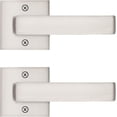 thumbnail image 1 of Brushed Nickel Door Handle Interior Privacy Door Lock Bed and Bath Door Lock with Square Rose Modern Keyless Door Lock Handle Reversible for Left & Right, 1 of 9