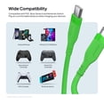 thumbnail image 5 of Powertek 6ft USB-C to USB-C Cable, Green, Neon Silicone, Fast Charging, Durable Charging Cord with Stable Data Transfer, 5 of 6