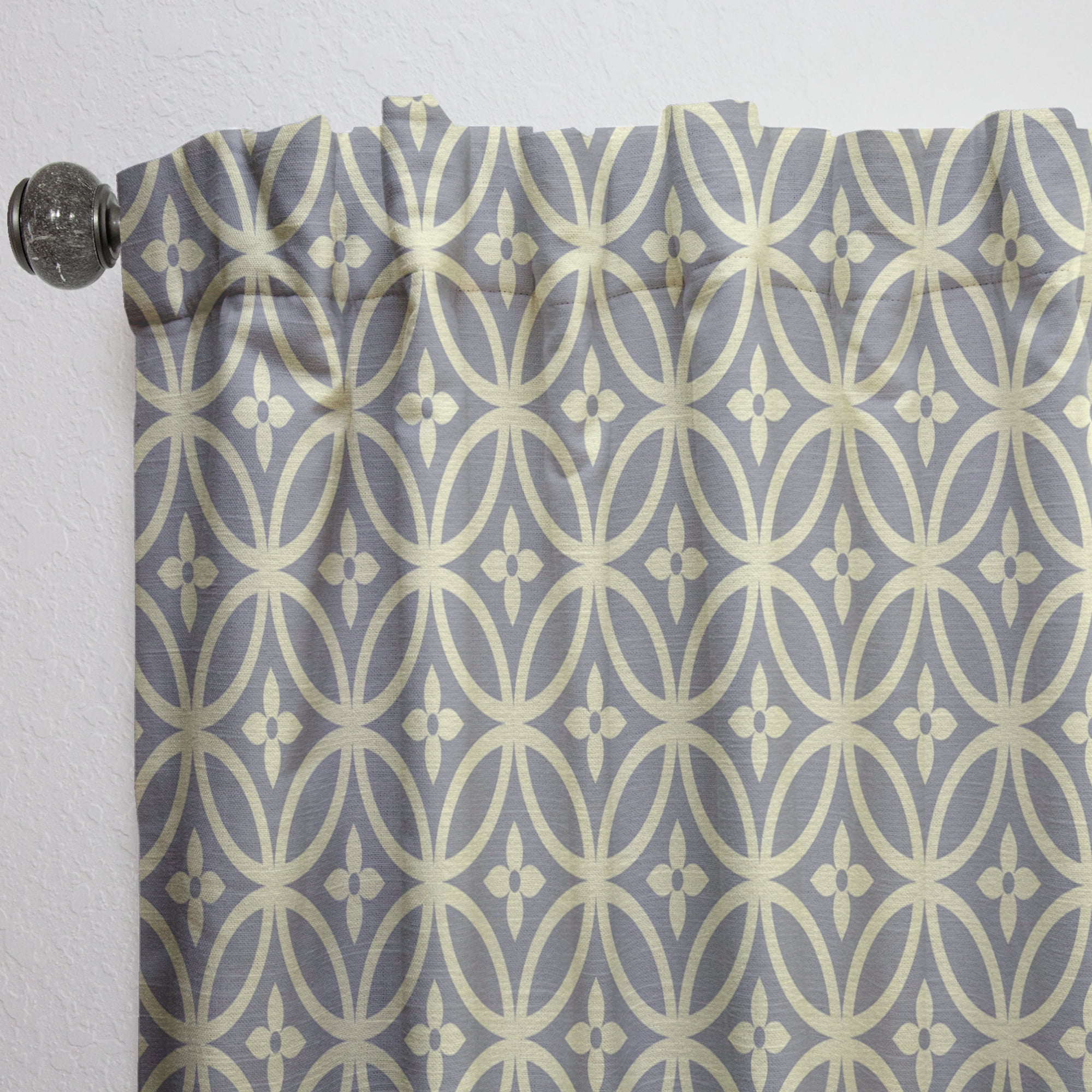 Designart 'Ornamental Retro Pattern II' Mid-Century Modern Curtain Panel