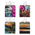 thumbnail image 2 of Naloa Graffiti Lamp Urban Scene Tissue Box Cover Leather Tissue Holder Square Facial Tissue Case for Bathroom, Vanity Countertop, Tabletop, Car, 2 of 7