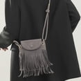 thumbnail image 5 of Willtoo Women Mini Tassel Faux Suede Crossbody Bag Cell Phone Pouch Coin Purse Wallet, 5 of 5