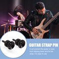 thumbnail image 5 of 2 clavijas de guitarra con hebilla de correa antideslizante, pasador de bloqueo para bajo (negro), 5 of 5