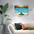 thumbnail image 3 of Sea Turtle Wall Art Inspirational Quotes Pictures Wall Decor Beach Ocean Sunset Canvas Painting Prints Coast Scenery Artwork Modern Home Decoration Framed for Living room Bedroom Bathroom Office, 3 of 7