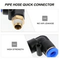 thumbnail image 3 of IFANLANDOR 12Pcs Pneumatic Quick Connector Air Pipe Connectors Non Leaking Black, 3 of 8