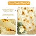 thumbnail image 2 of Sunflower Window Curtain, Sun Flower Floral Voile Sheer Curtain Panels Tulle Room Salix Leaf Sheer Gauze Curtain for Living Room, Bedroom, Balcony - Rod Pocket Top blue 95*200cm yellow 100*200cm, 2 of 9