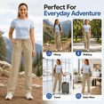 thumbnail image 6 of YAPPO Women's Hiking Pants Lightweight Quick Dry Cargo Pants, Water Resistant UPF 50+ Travel Outdoor Pants with 5 Zipper Pockets, 6 of 9