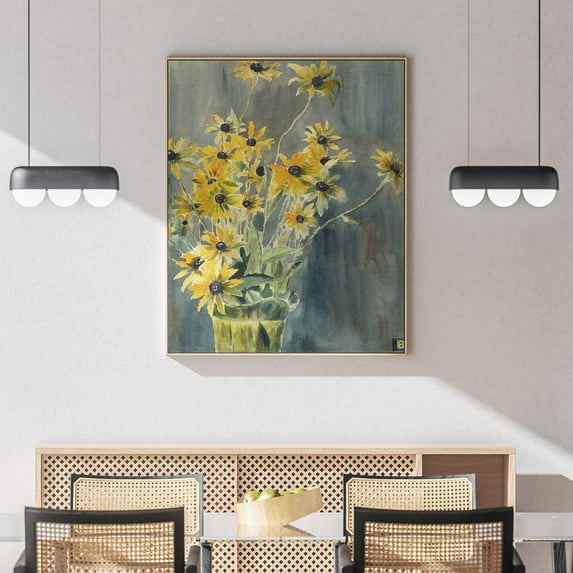 Vase with Blackeyed Susans - 1915 | Hannah Borger Overbeck | Premium Fine Art Print | 19th Century American | Arts and Crafts | Botanical | Plant Art | Nature Art