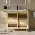 thumbnail image 2 of Delice 36" Freestanding Bathroom Vanity in Natural Oak with Sink Top, 2 of 9
