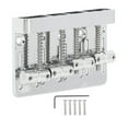 thumbnail image 2 of Electric Bass Bridge Tailpiece 4 String Fixed Saddle Retro Style Bass Bridge Replacement With Hex Wrench Screws, 2 of 8