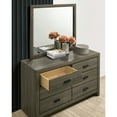 thumbnail image 3 of Furniture of America Jaq Cottage Wood 6-Drawer Dresser, Gray, 3 of 4