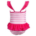 thumbnail image 3 of Peppa Pig Little Girls One-Piece Pink Bathing Suit, Size 6, 95% Polyester, 5% Spandex, 3 of 5