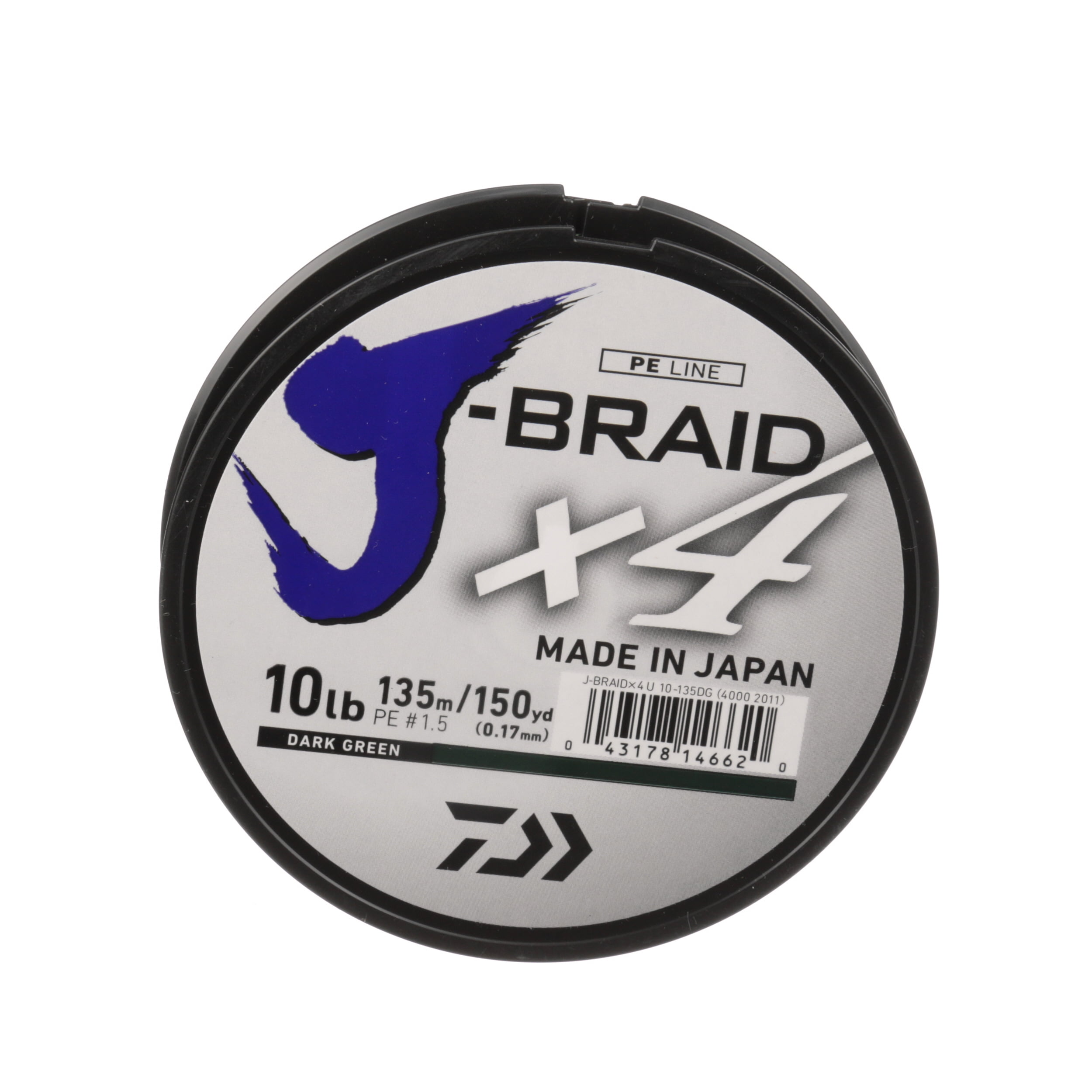 Daiwa J-Braid X4 Braided Line Dark Green 150Yd – Hammonds Fishing