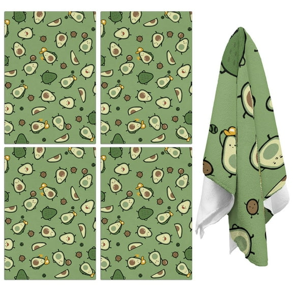 Avocado Kitchen Towels Set of 2,Ultra Absorbent & Fast Drying Farmhouse Dish Towels 18x26 Inch,Decorative Hand Towels for Kitchen,Bathroom,Cooking,Baking,Housewarming Gift.