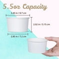 thumbnail image 4 of Paper Ice Cream Cups - 50-Count 5.5-Oz Disposable Dessert Bowls for Hot or Cold Food, 5.5-Ounce Party Supplies Treat Cups for Sundae, Frozen Yogurt, Soup, White, 4 of 4