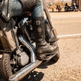 thumbnail image 6 of Milwaukee Leather Women's Black 14-inch Lace-Up High-Rise Leather Biker Rider Boots with Calf Buckle MBL9355 5.5, 6 of 10