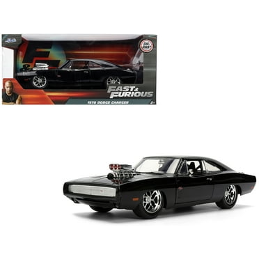 1970 Dodge Charger R/T Black "Furious 7" (2015) Movie "Fast & Furious" Series 1/24 Diecast Model Car by Jada