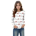 thumbnail image 3 of Meichang Valentine's Day T-Shirts for Girls Long Sleeve Crew Neck Shirts Heart Print Holiday Tops, 3 of 8