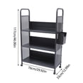 Wuzstar 3-Tier Rolling Book Truck Library Book Cart with Swivel ...
