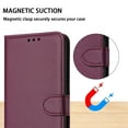 thumbnail image 2 of for iPhone 15 Flip Wallet Case — Premium PU Leather TPU Protective Cover with Credit Card Slots Cash Slot Magnetic Anti-Scratch Shock-Absorbent Kickstand Wrist Strap Phone Case, Purple, 2 of 8