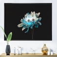 thumbnail image 2 of Designart 'Close Up Of White and Pure Blue Daisy Flower I' Traditional Framed Canvas Wall Art Print, 2 of 5