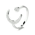 thumbnail image 3 of Sterling Silver Bypass Adjustable Sapphire Moon and Citrine Star, 3 of 4