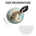 thumbnail image 5 of Hippocampus 2pcs PU Leather Round Bag Tags Suitcase Handbag Tags with Privacy Cover and Name ID Tag for Travel Luggage, Handbags, Backpacks, School Bags, 5 of 6
