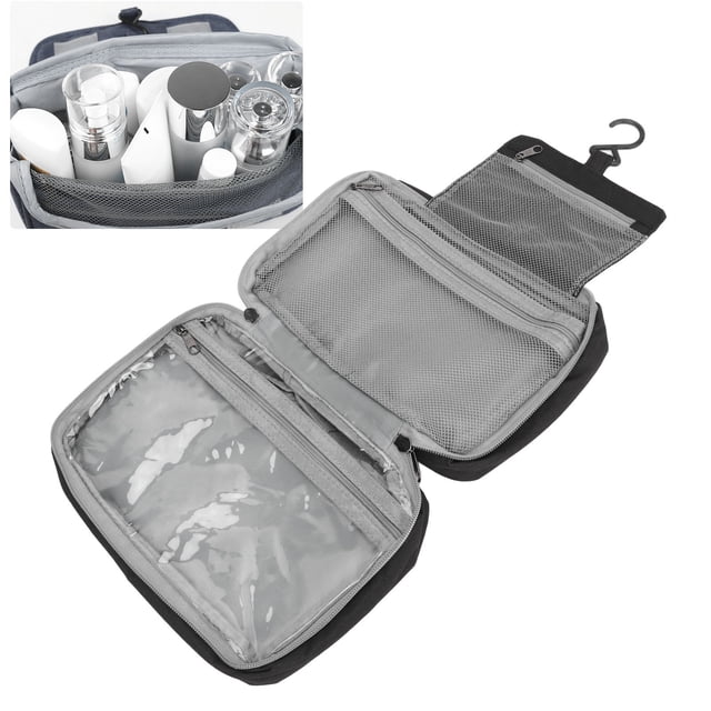 Wanderlust Neceser Colgante Para Maquillaje Y Artículos De Tocador – Organizador De Viaje De Diseño Con Gancho Giratorio De Metal, Bolsa De Maquillaje Impermeable Y Múltiples