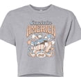 thumbnail image 3 of Marvel Captain America - Retro Stars And Stripes - Juniors Cropped Graphic T-Shirt, 3 of 5