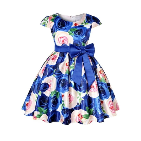 

Girls Dresses Summernew Short Sleeved Elegant Casual Dress Sundress Daily Wear. Girls Trendy Dresses