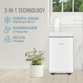 thumbnail image 4 of Keystone 5,000 BTU (8,000 BTU ASHRAE) 115-Volt Portable Air Conditioner with Remote, White, KSTAP08MFC, 4 of 19