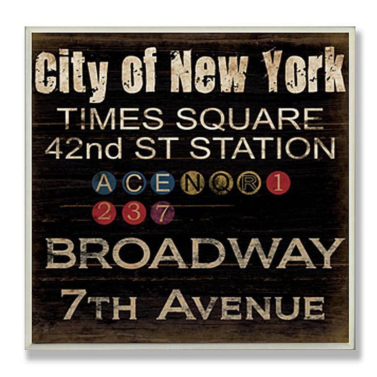 Stupell IndustriesCity Of New York Subway Stops Wall Plaqueby Gplicensing