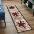 thumbnail image 3 of Runner Rug 2'x6', Texas Star Vintage Washable Non-Slip Hallway Runner Rugs, Red Berry Retro Art Wooden Bedside Rugs Floor Mats Carpet Runners for Kitchen Bathroom Laundry Room, 3 of 8