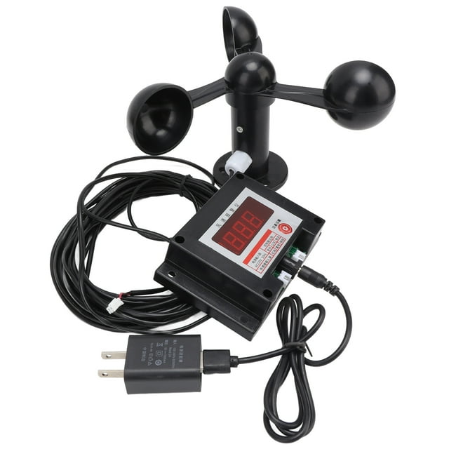 Tower Crane Wind Speed Meter,3 Fan Blades Tower Alarm Wind Speed Meter Tower Crane Anemometer Enhanced Features
