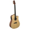 Kona Guitars K1E Acoustic-Electric Dreadnought Cutaway Spruce Top Guitar with Natural-Gloss Finish