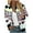 White F, variant on Jamicy Womens Fall Jackets Bomber Jacket for Women Lightweight Zip Up Long Sleeve Casual Jacket Trendy Patchwork Color Block Sport Outerwear