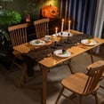 thumbnail image 7 of CoreLiving Halloween Decorations Black Lace Spider Web Table Runner Gothic Halloween Decor Lace Runner Cover for Fireplace Mantel and Dining Table, 7 of 7