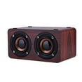 thumbnail image 3 of Mini altavoz portátil de madera con Bluetooth, altavoces estéreo inalámbricos con 2 bocinas de madera roja, 3 of 8