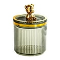thumbnail image 3 of Makeup Cotton Swab Holder Dustproof with Lid Acrylic Cosmetic Organizer Green, 3 of 8