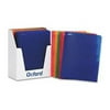 Oxford 99811 Two-Pocket Portfolio, Tang Fastener, 1/2" Capacity, Assorted Colors, 25/Box