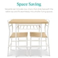 thumbnail image 3 of Juego de comedor Best Choice Products Modern, 3 piezas, natural/blanco, 3 of 7