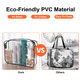 thumbnail image 4 of Paquete de 5 bolsas de aseo con cremallera de PVC transparente, bolsa de maquillaje portátil para vacaciones, baño y organización Zhivalor  Cosmetiqueras y Organizadores, 4 of 6