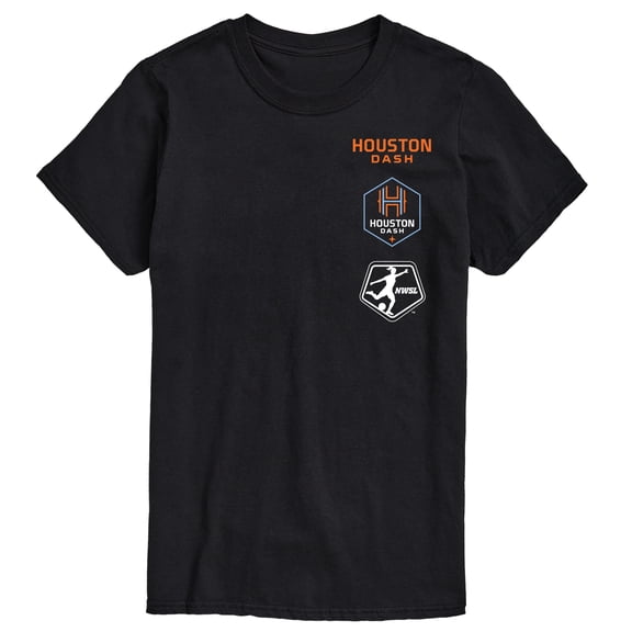 National Women's Soccer League - Houston Dash Stacked Logos Short Sleeve Graphic T-Shirt