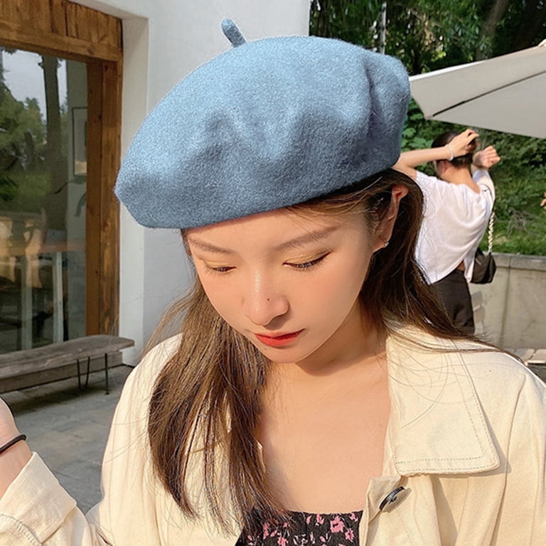Happy Date Wool Beret Hat, Beret Hat French Beret Cap Winter  display picture 1