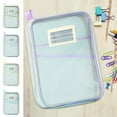 thumbnail image 1 of Vaidha L-shaped Subject Classification Bag Mesh File Bag Thickened Subject Bag Exam Paper Book Storage Bag, 1 of 5