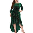 thumbnail image 2 of DPTALR Woman Round Neck Long Sleeve Zipper Fallow Comfortable Long Dress, 2 of 6