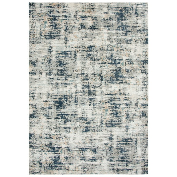 Gatney Rugs Midtown Area Rug CHS105 Ivory / Teal Scratches Faded 8' 6" x 11' 6" Rectangle