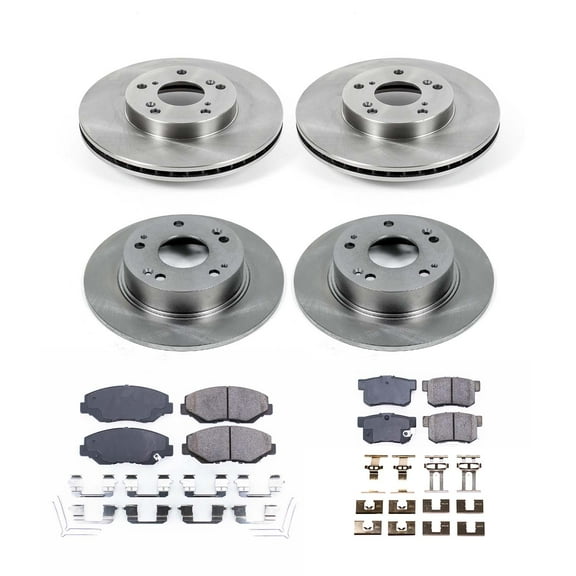 Ultimate Brakes Front and Rear Ceramic Brake Pad and Rotor Kit with Hardware WM81163
